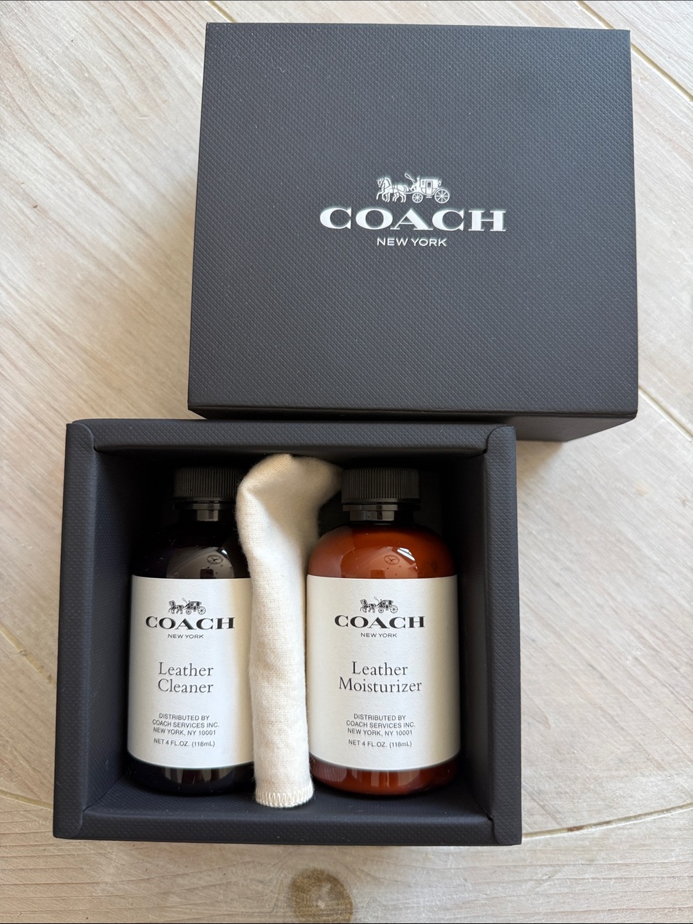 Coach Leather Care Duo in Black and Cream